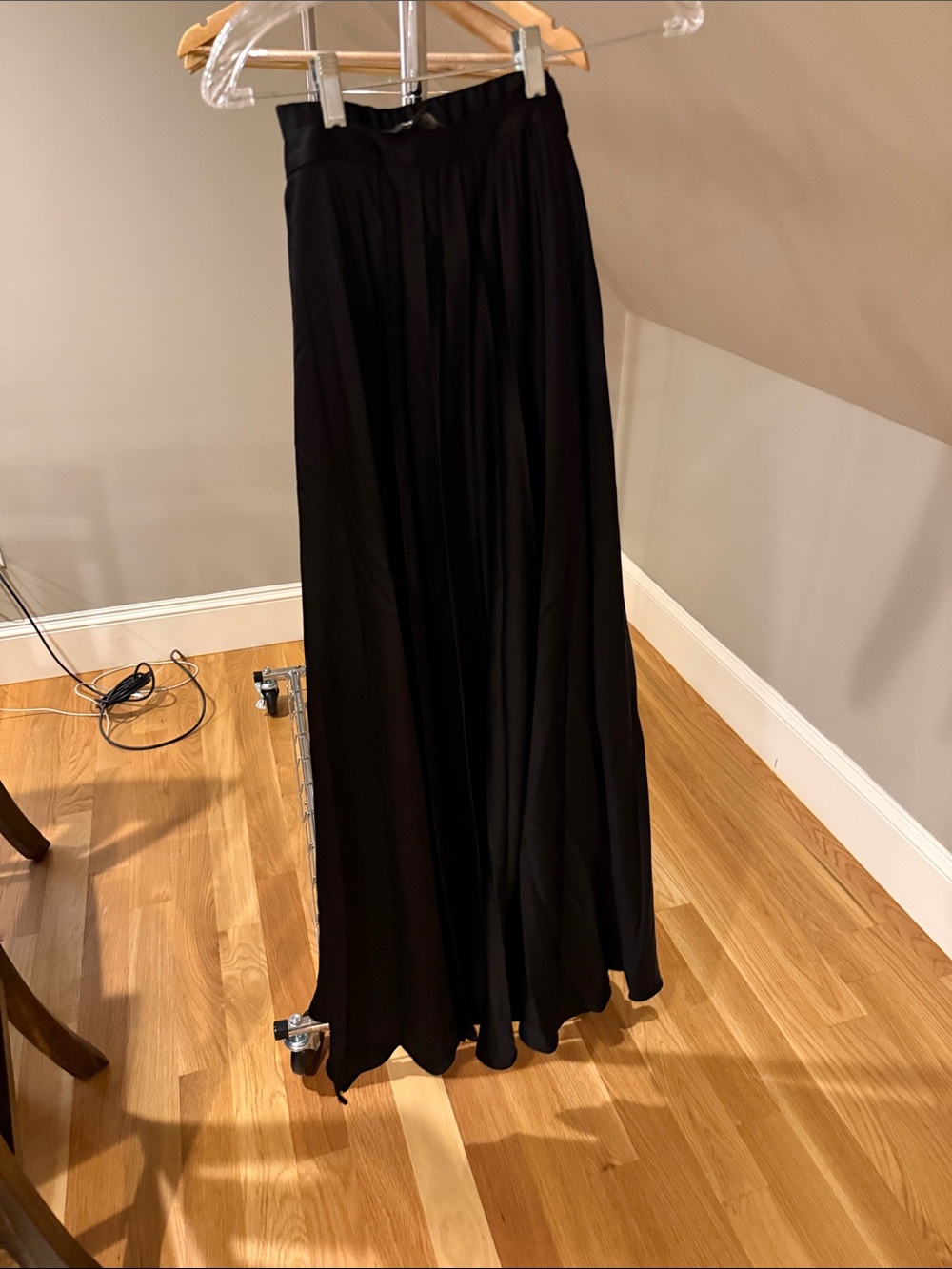 Banana Republic Black Pleated Maxi Skirt